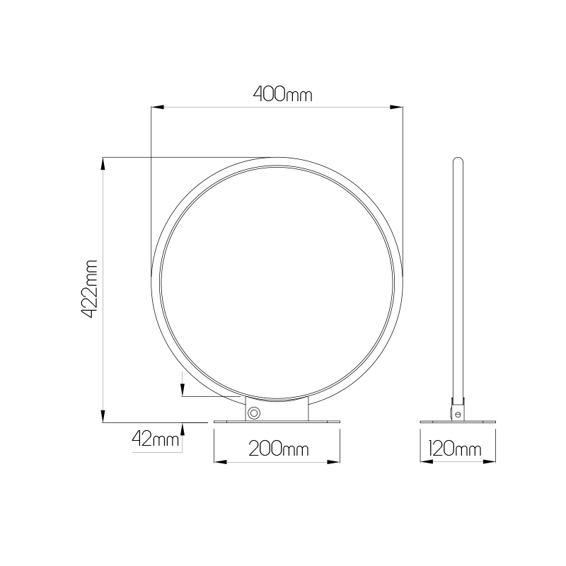 ANNU LED TL 21W SMD LED 3000K dimbaar ø400mm wit - 2