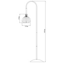 RAGA 1x E27 vloerlamp zwart+koper - 2