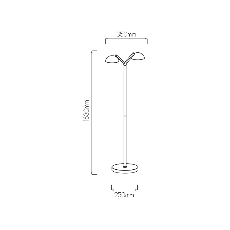 NOOMI Vloerlamp dimbaar 2 x7W 3000K satin wit - 2