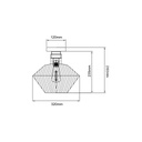 SHURU 1x E27 plafondlamp zwart + koper - 2