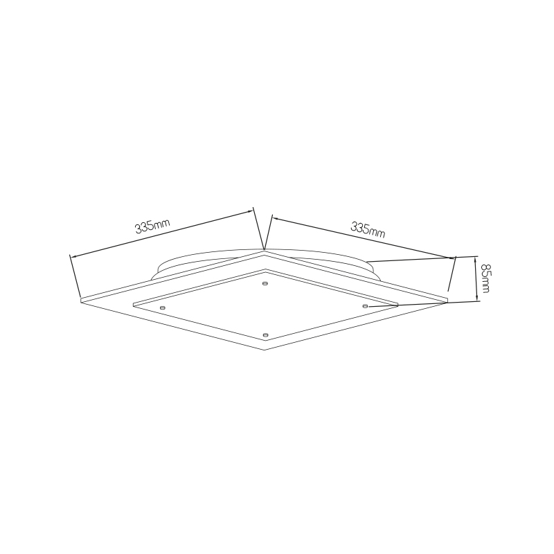 ASARI ceiling lamp E27 2x60W Chroom + Wit glas - 2