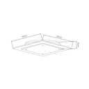 ASARI ceiling lamp E27 2x60W Chroom + Wit glas - 2