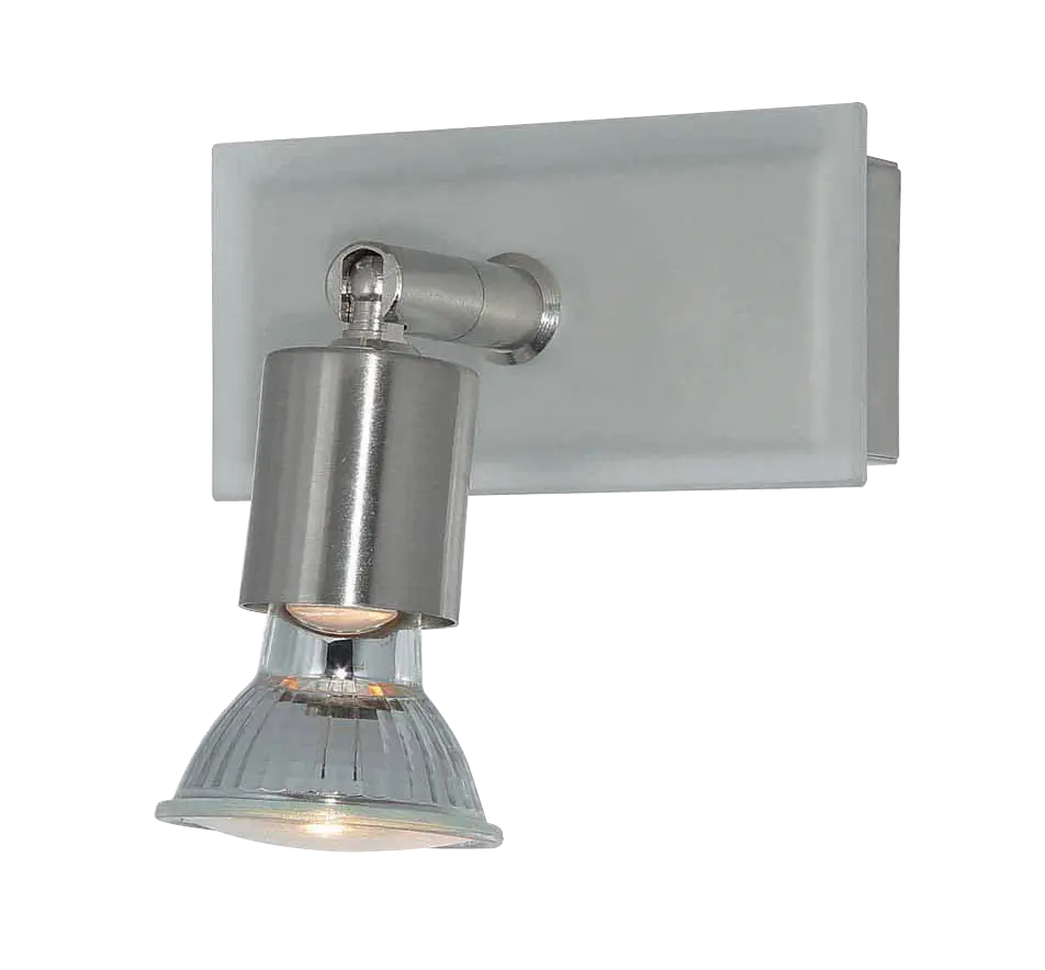 RUNE 2 1LWALL GU 10 LED 5W dimFROSTED GLASS SAT CHR