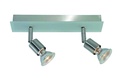 RUNE 2 BALK  2XGU10 LED 5W dim GLAS STAAL