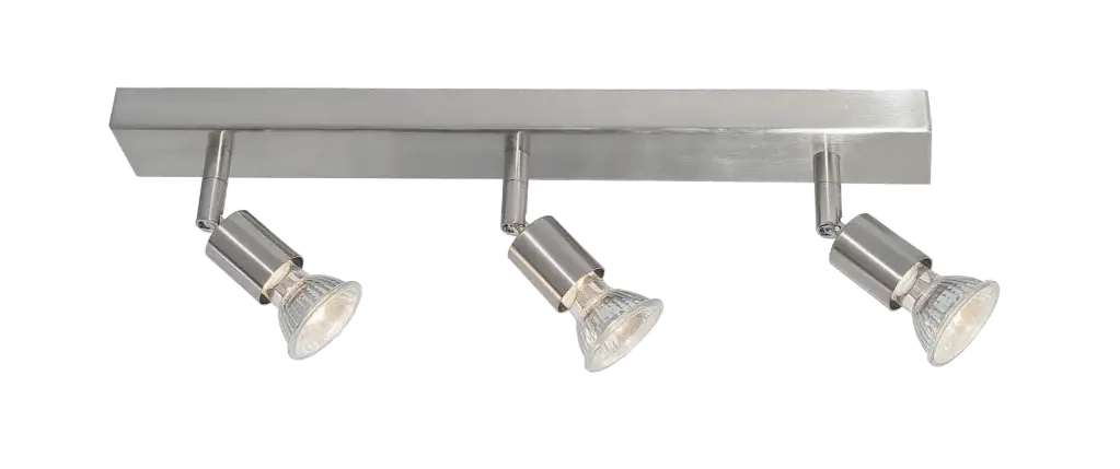 RUNE 3 BALK  3XGU10 LED 5W dim STAND  STAAL