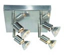 RUNE 3 PLAF. 4XGU10 LED 5W dim STAND  STAAL
