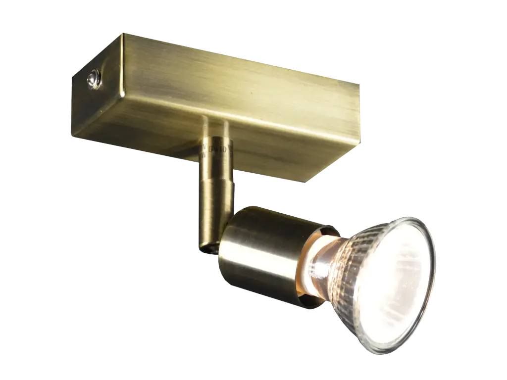 RUNE 3 WANDL 1XGU10 LED 5W dim STAND BRONS