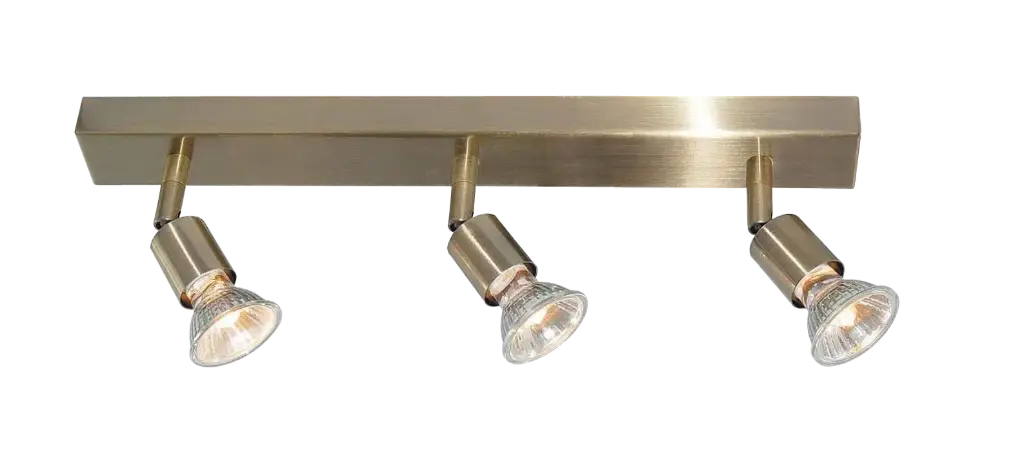 RUNE 3 BALK  3XGU10 LED 5W dim STAND  BRONS