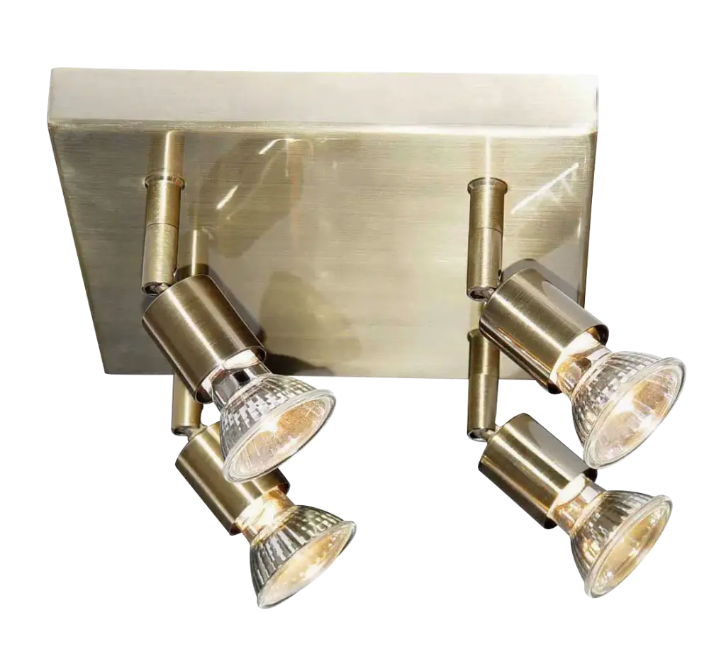 RUNE 3 PLAF. 4XGU10 LED 5W dim STAND  BRONS