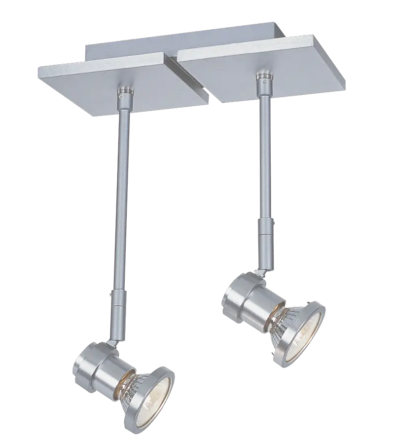 X-BASE+NUBIS 2XGU10 5W LED AN.ALU