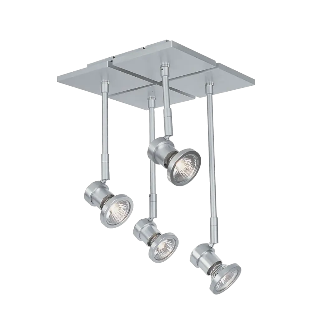 X-BASE+NUBIS PLAF 4XGU10 5W LED AN.ALU