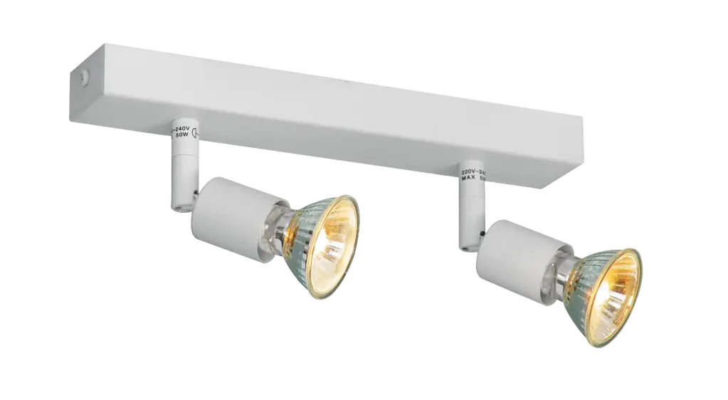 RUNE 3 REGL. 2XGU10 LED 5W dim STAND  BLANC MAT