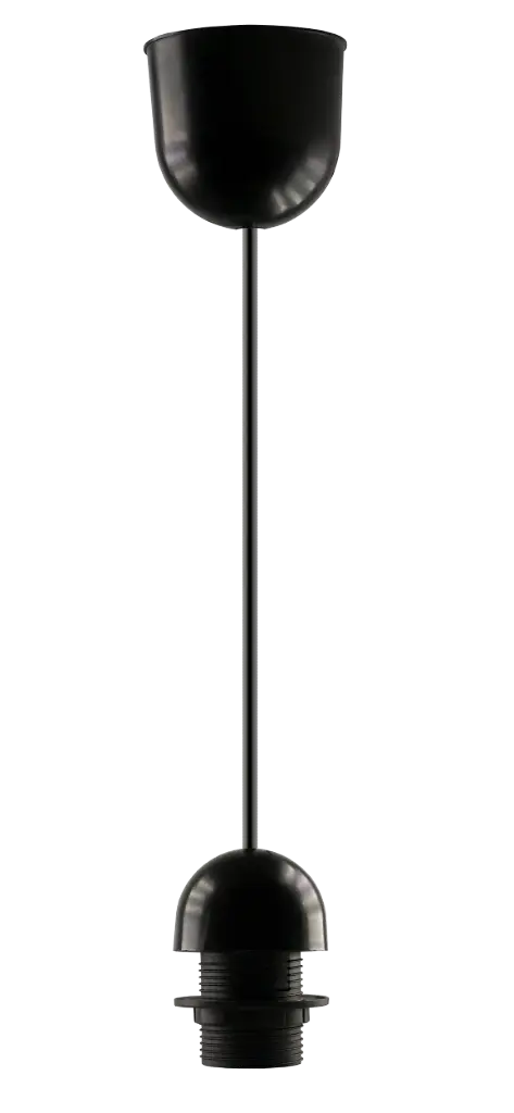 NINA pendel zwart PVC 1x E27