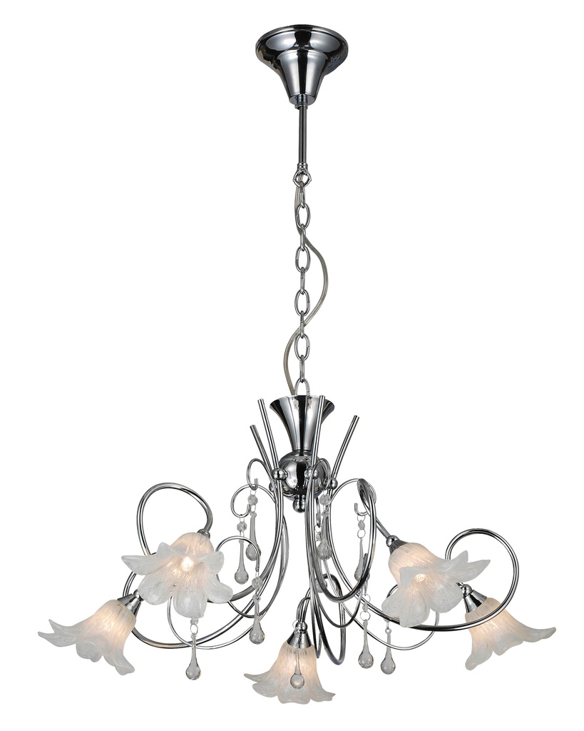 TABOR pendel chroom 5xG9 LED incl.