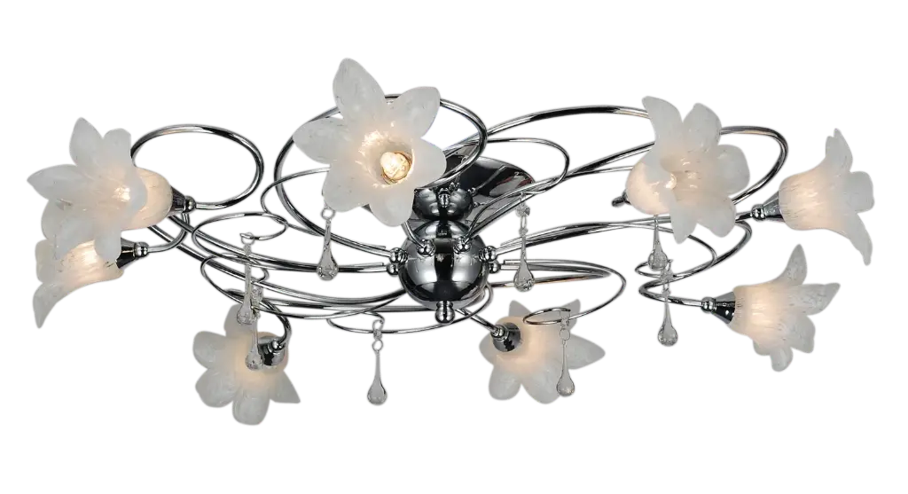 TABOR ceiling lamp chrome 8xG9 LED incl.