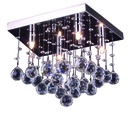 KRISTO SQ plaf. Chroom/cristal 4xG9 2,5W dim LED  incl