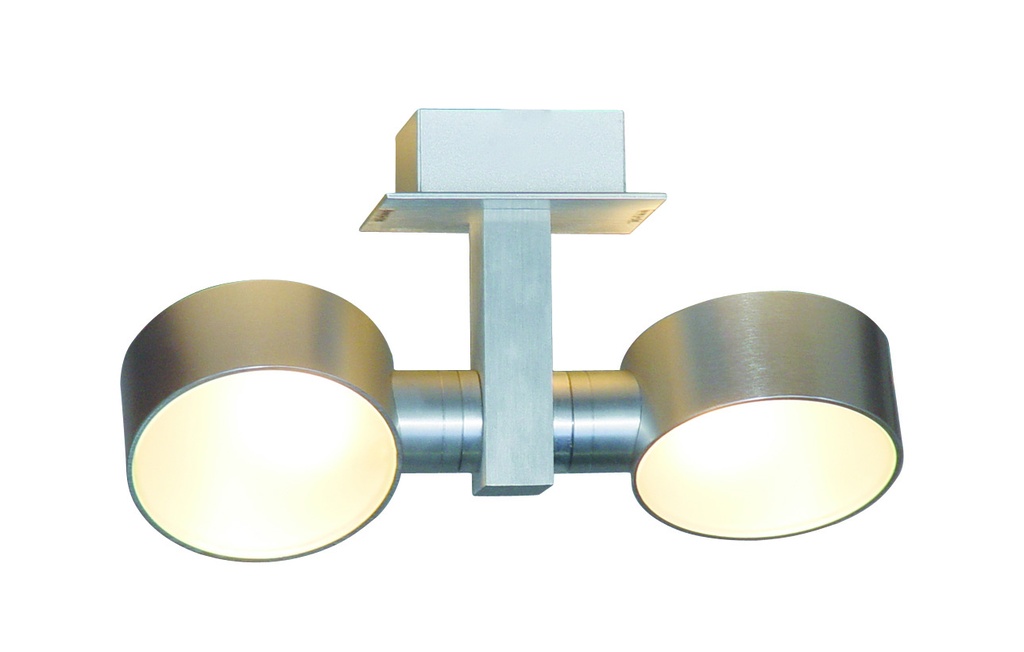 NIC-NAC PLAF. alu 2XG9/2,5W LED dimbaar