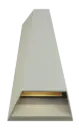 AXO applique argent CREE LED blanc chaud max 2x3W IP54