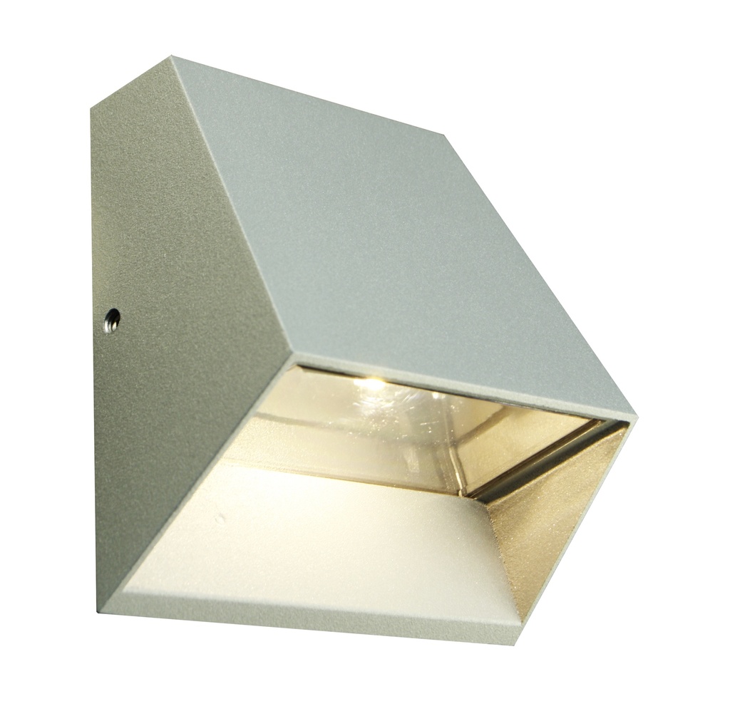 TRIUM v3.0 wandlicht zilver Warm Wit LED max 1x7W IP54