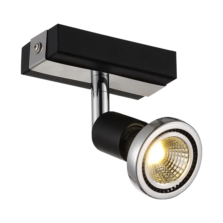 ROBUS spot 1xGU10 5W LED incl. zwart/chroom