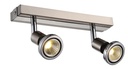 ROBUS spot 2xGU10 5W LED incl. satin-chroom/chroom