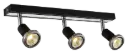ROBUS spot 3xGU10 5W LED incl. noir/chromé