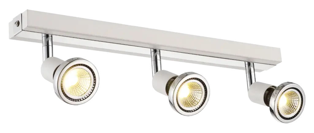 ROBUS spot 3xGU10 5W LED incl. wit/chroom