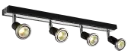 ROBUS spot 4xGU10 5W LED incl. zwart/chroom