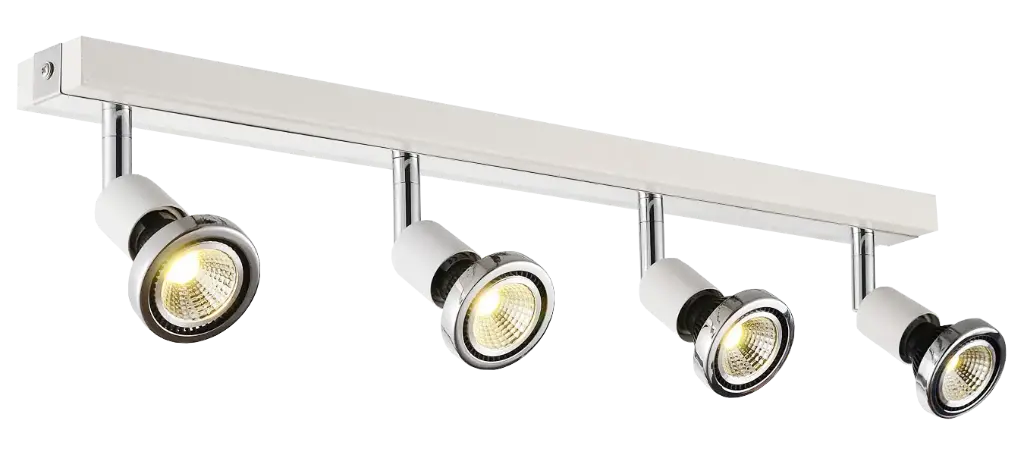 ROBUS spot 4xGU10 5W LED incl.blanc/chromé