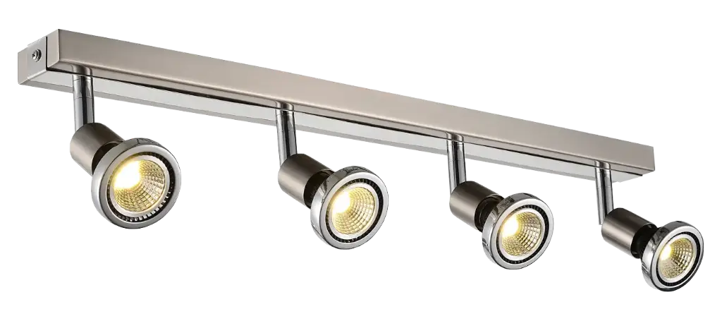 ROBUS spot head 4xGU10 5W LED satin-chrome/Chrome