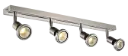 ROBUS spot head 4xGU10 5W LED satin-chrome/Chrome