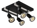 ROBUS square spot 4xGU10 5W LED incl. zwart/chroom