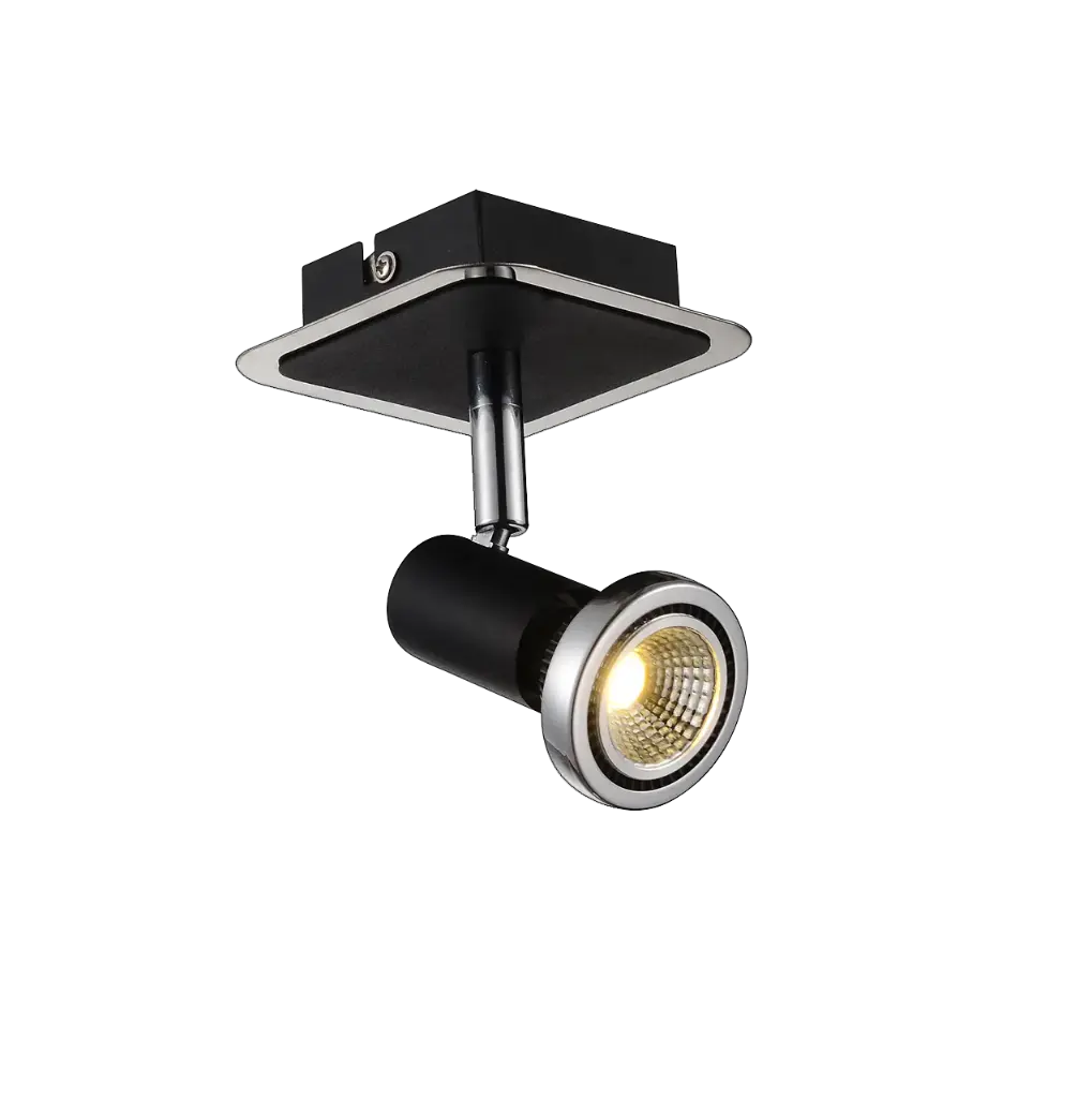 XZIBIT spot 1xGU10 5W LED incl. zwart/chroom