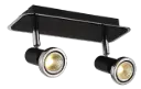XZIBIT spot 2xGU10 5W LED incl. zwart/chroom