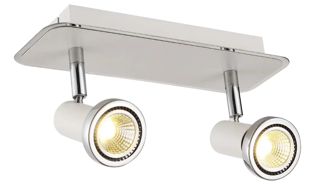 XZIBIT spot 2xGU10 5W LED incl. wit/chroom