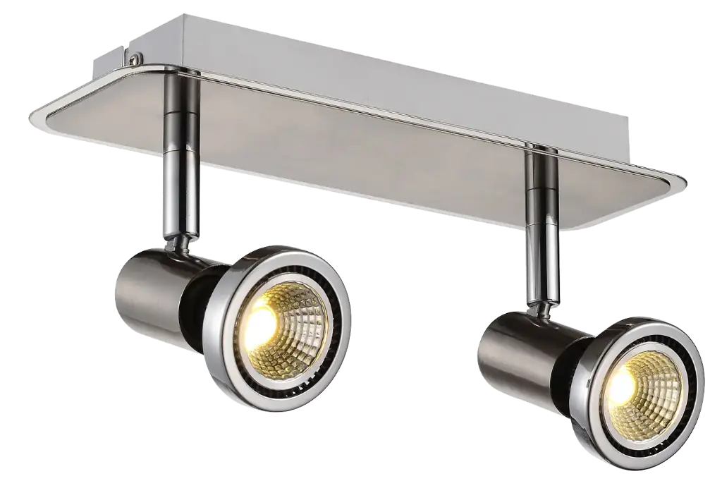 XZIBIT spot 2xGU10 5W LED incl. satin chroom/chroom