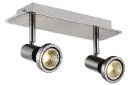 XZIBIT spot 2xGU10 5W LED incl. satin chroom/chroom