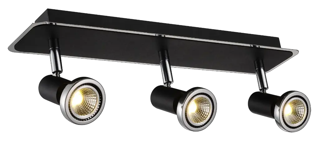 XZIBIT spot 3xGU10 5W LED incl. zwart/chroom