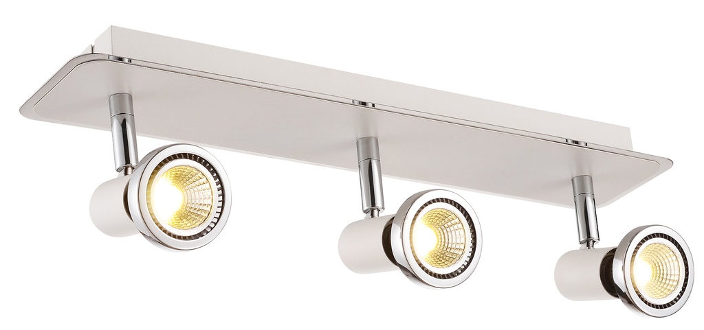 XZIBIT spot 3xGU10 5W LED incl.wit/chroom
