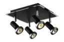 XZIBIT spot 4xGU10 5W LED incl. zwart/chroom