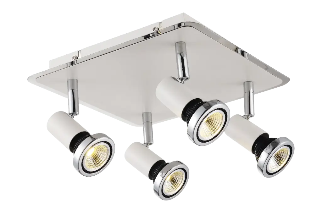 XZIBIT  spot 4xGU10 5W LED incl. blanc/chromé