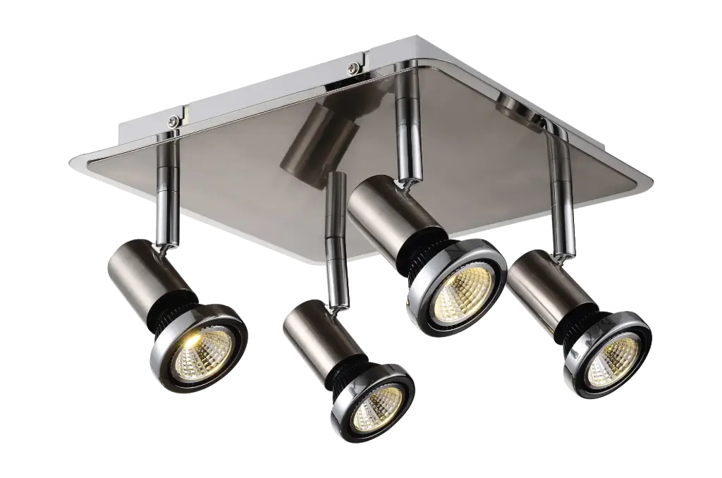 XZIBIT spot 4xGU10 5W LED incl.satin chroom/chroom