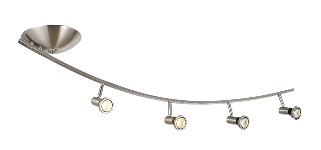 XZIBIT boog 4x GU10 5W LED satin chroom/chroom