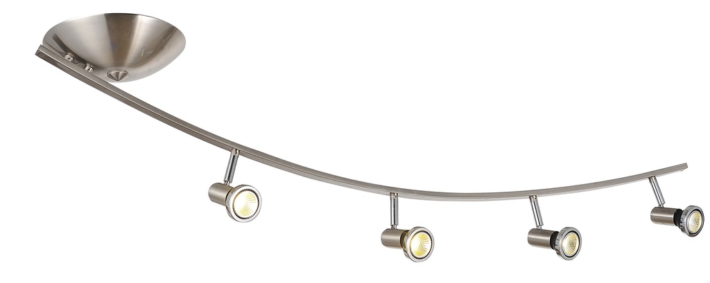 XZIBIT boog 4x GU10 5W LED satin chroom/chroom