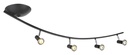 XZIBIT boog 4x GU10 5W LED zwart/chroom