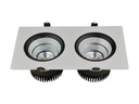 PARNA spot downlight square 2x10,5WLED/3000K/400mA 1500LM