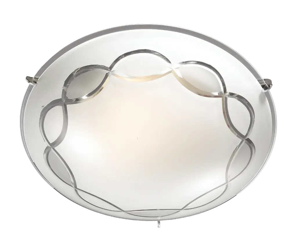 SIRI ceiling lamp E27 2x60W Chrome + White glass