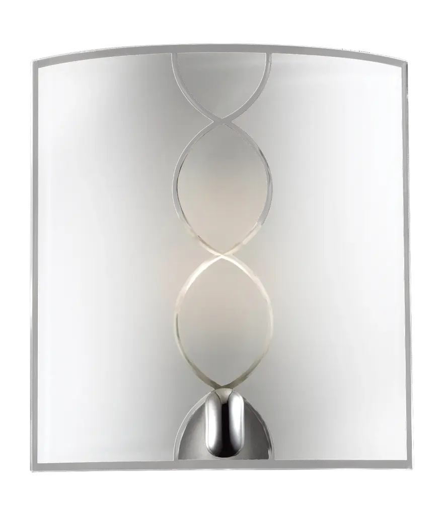SIRI wall lamp E27 1x60W Chrome + White glass