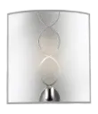 SIRI wall lamp E27 1x60W Chrome + White glass