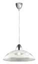 SIRI pendant lamp E27 1x60W Chrome + White glass